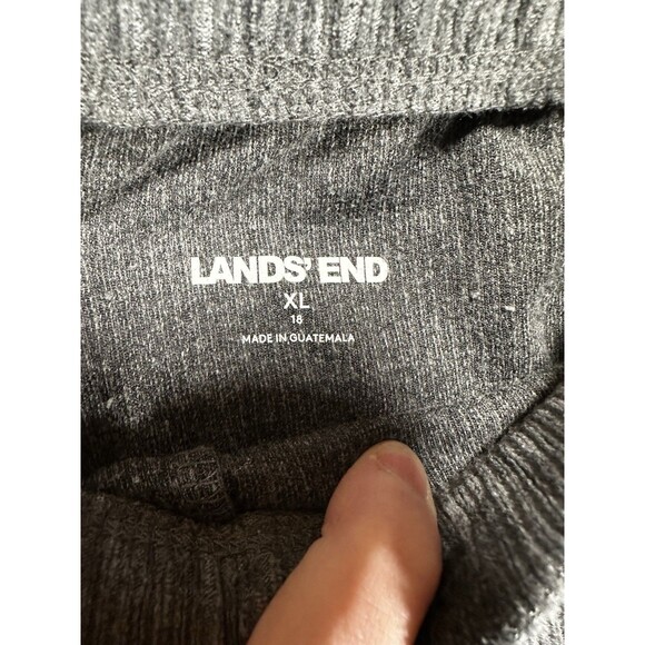 Lands End Pull On Corduroy Pant Womens Size 18 X-Large Gray High Rise Sport Knit - Picture 5 of 7
